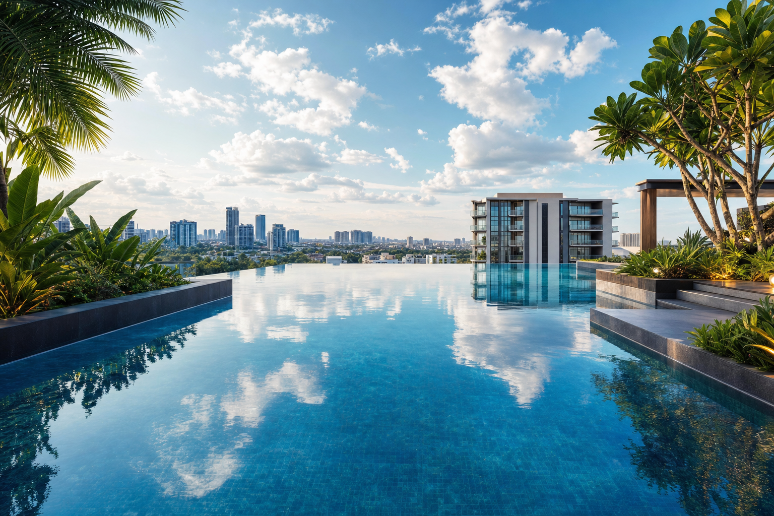 Pool and sky preset preview